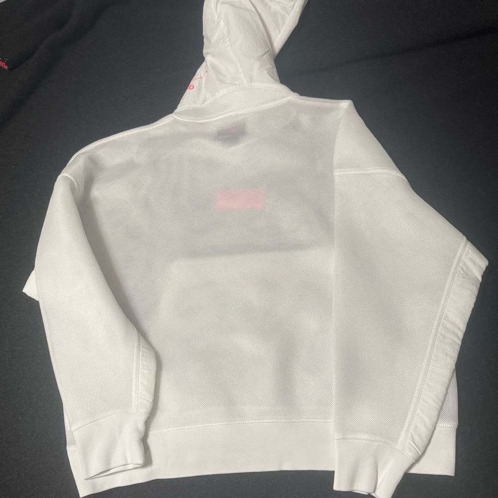 Jordan White Mesh Jacket with Red Logo